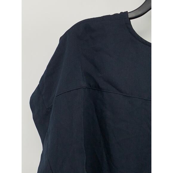 CARGO CREW Women's Navy Solid Half-Button Short Sleeve Uniform Shirt SZ 14(US10) - Picture 4 of 12